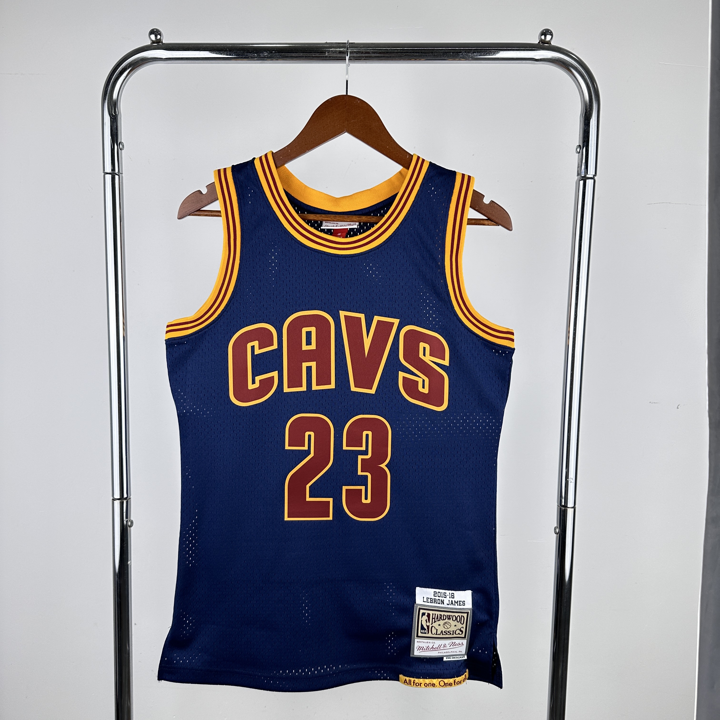 Men Cleveland Cavaliers #23 James Blue Throwback 2024 NBA Jersey